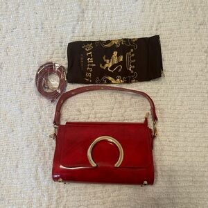 Ptratezi red gold shoulder bag